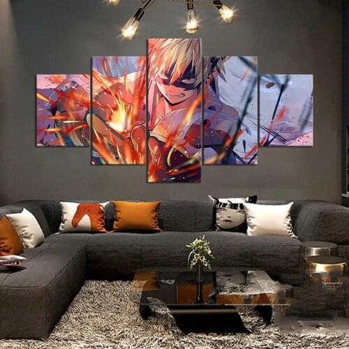 Prints Painting Wall Artwork My Hero Academia Modular Canvas Poster Cartoon Figure Picture Modern Home Decor Bedside Background