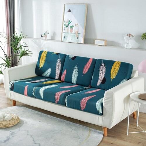 Printed Sofa Seat Cushion Cover Stretch Sofa Covers for Living Room Chair Cover Pets Kids Furniture Protector 1/2/3/4 Seat