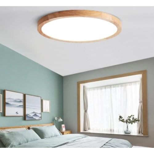 Real Wooden LED Ceiling Lights Fixtures Indoor Lighting For Aisle Corridor Balcony Bedroom Study Living Room HOME Lamps Lustres