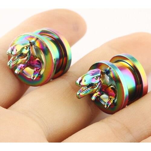 Ear Stretcher Piercing Tunnels Plugs Gauges Stainless Steel Earring Fashion Body Jewelry Gift 6mm to 16mm Women Men