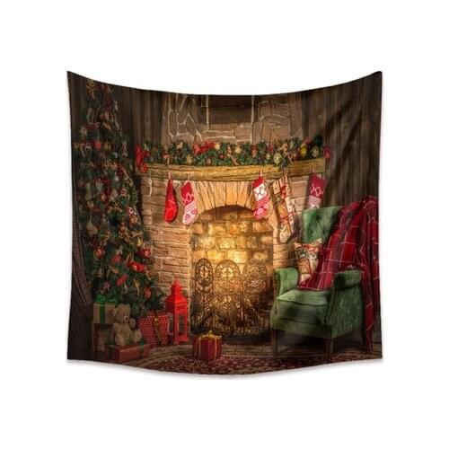 Christmas Series Hanging Tapestry Home Bedroom Backgroud Cloth Wall Art Hippie Tapestry Party Decorative Accessories