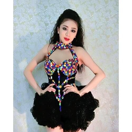 S-xl Women New Sexy Bodysuits Bar Nightclub Overalls Female Singer Ds Stage Dj Slim Lead Dancer Stage Costume Handwork Sewing