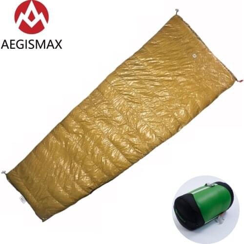 AEGISMAX LIGHT Sleeping Bag Outdoor Envelope White Goose Down Camping Hiking Equipment Splicing Lazy emergency sleeping bag