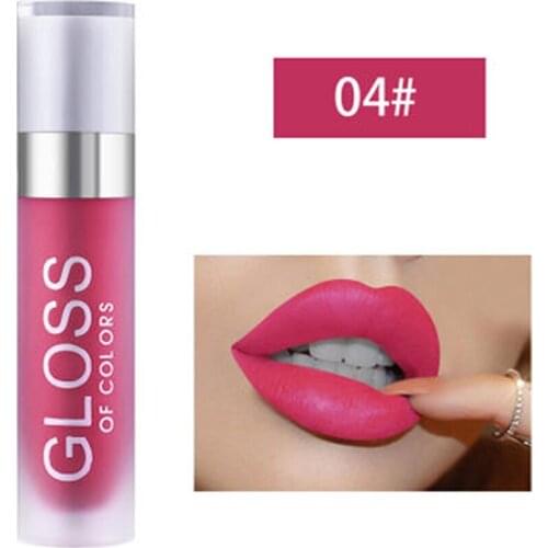 Matte Lip Gloss Long Lasting Lip Stick Waterproof Lipgloss Makeup Liquid Lipstick 15 Colors Brown Nude Chocolate Color lip Batom