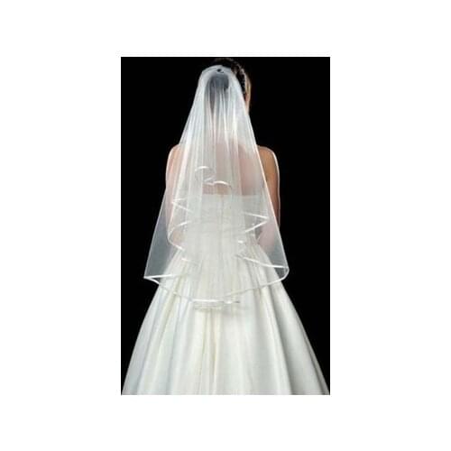 White Ivory Elbow Wedding Veils Tier Bridal Accessories Bride Length Comb Prom 2022