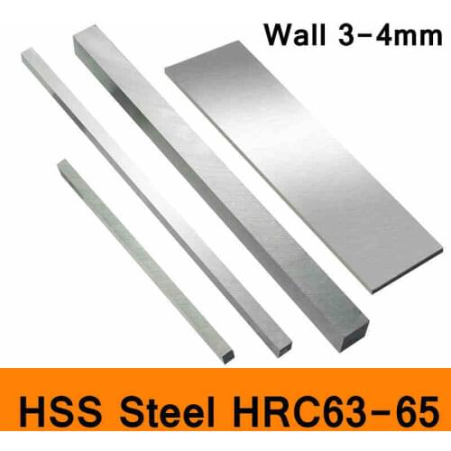 HSS Steel HRC63 to HRC65 High-strength Steel Plate Turning Tool High Speed Steel HSS Plate Sheet DIY material Wall 3mm 4mm