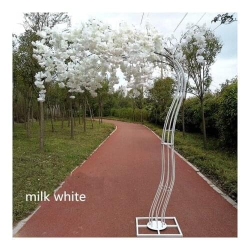 2.6M height white Cherry Blossoms Tree Road Leads Wedding Runner Aisle Column Shopping Malls Opened Door Decoration Stands