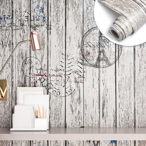 Wokhome Waterproof Self Adhesive Wallpaper Vinyl Contact Paper Wood Wallpaper For Wardrobe Sticker Furniture Renovation Stickers
