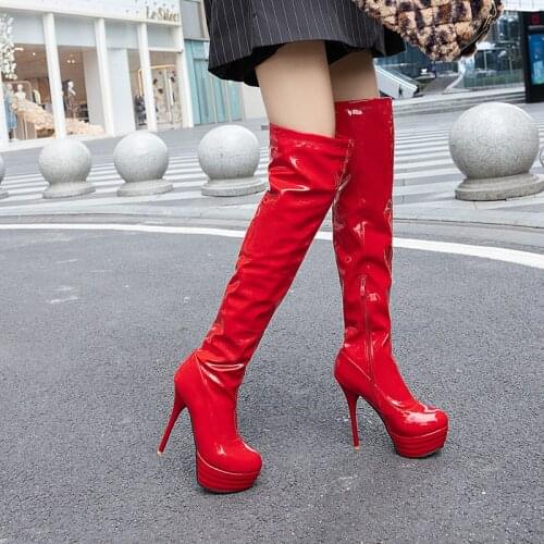 New 2020 Autumn Winter Over the Knee Boots Women Sexy Fashion Fetish Shoes Extreme High Heel Platform Thigh High Boots Women