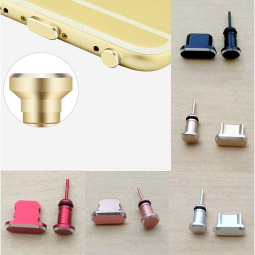 1set Micro USB Charging Port Earphone Jack Phone Plug Dust Edge Anti Dust Plug