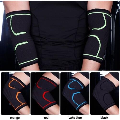 1PCS Elbow Support Elastic Gym Sport Elbow Protective Pad Absorb Sweat Sport Basketball Arm Sleeve Elbow Brace Dropship