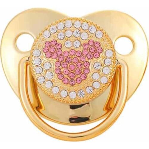 1pcsClassic Bling Classic Rhinestone Colored Bear Baby Nipple/Nipple/Dummy/Cocka/Chupeta Baby Gift Pacifier