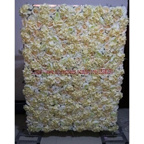 10PCS/lot Artificial silk rose hydrangea peony flower wall wedding backdrop decoration flower runner wedding decoration TONGFENG