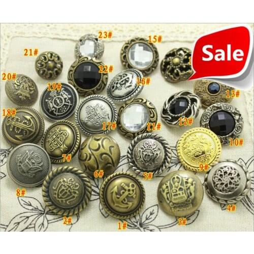 21.5mm Sewing Plastic Gold button for Craft Garment Accessories ABS Vintage Crown Buttons wholsesale FREE SHIPPING