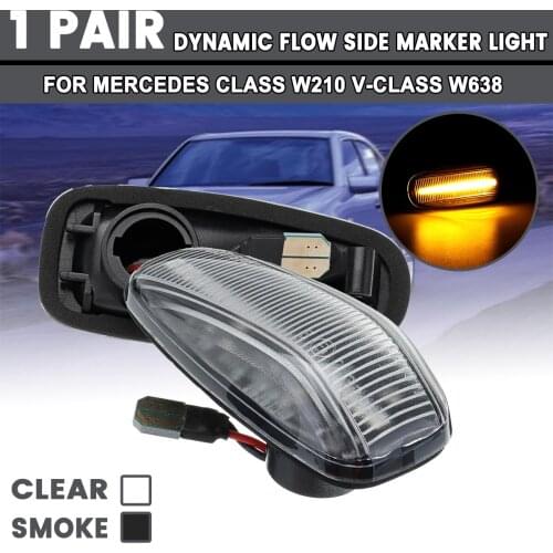 2x for MERCEDES for VOLKSWAGEN W210 601/602 W638 Car Turn Signal Day Light Led 12V Auto Side Light Signal Lamp Side Indicator