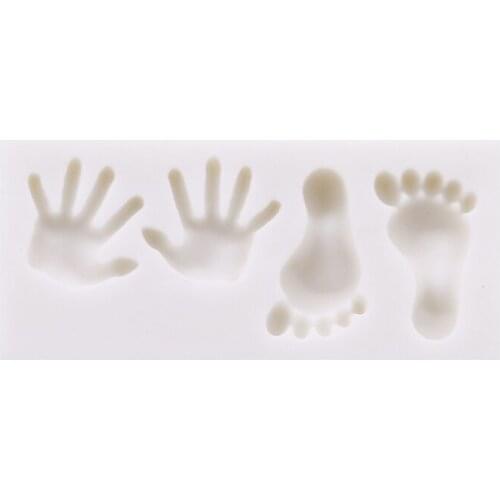 3D Baby Hand & Feet Silicone Cake Mould Fondant Cake Decorating Tool Hot Sell DIY Sugarcraft Mold