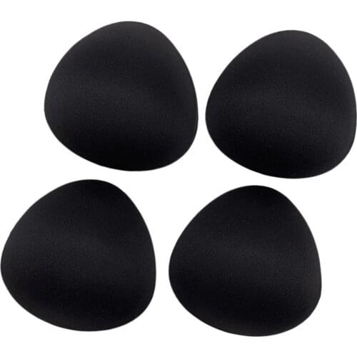 4Pcs Bikini Insert Bra Pads Filled with Sponge Bra Triangle Shape Thick Sponge Bra Pads Push Up Breast Swimsuit Bra Padding