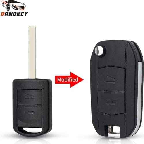 Dandkey Replacement Car Key Shell Blank HU101 Blade For Opel Astra H J g Corsa Insignia Zafira Vectra Mokka Fob 2 Buttons Cover