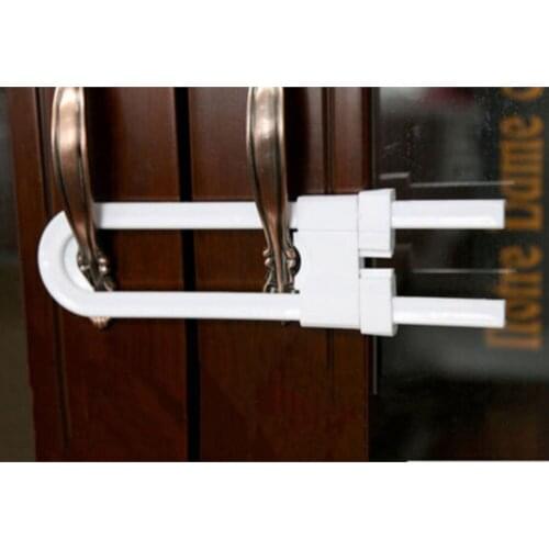 Hot Useful Children Protection Lock U Shape Baby Safety Lock Drawer Door Cabinet Cupboard Infant Born Kids Safety Locks 1Pcs