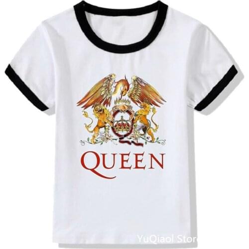 Childrens’ T Shirt Baby vintage Freddie Mercury tee Hip hop rock T-shirt The Queen band pattern Kids Top Tee boys girls clothes