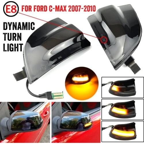 Dynamic Turn Signal Light Car Rear View Mirror LED Indicator Blinker For FORD Focus 2 MK2 2004 - 2008 C-MAX