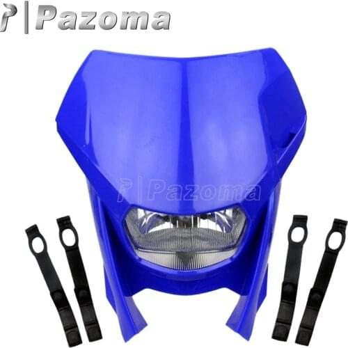 12V 35W Blue Enduro Headlight Motocross Streetfighter Headlamp Dual Sport for Yamaha YZ YZF 125 250 XT TTR WRF DT