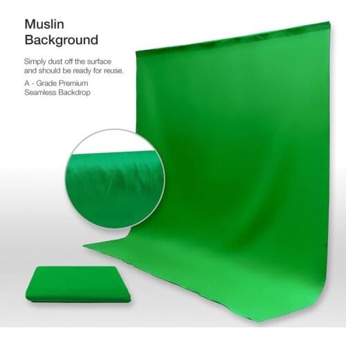 Non Woven Fabric Backdrop Background Square Green Screen Washable Reuse For Photo Video Studio Live Streaming