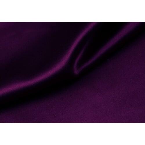 Howmay 100% pure silk charmeuse satin fabric 30m/m 114cm grape 61# especially heavy weight for dress or cheongsam