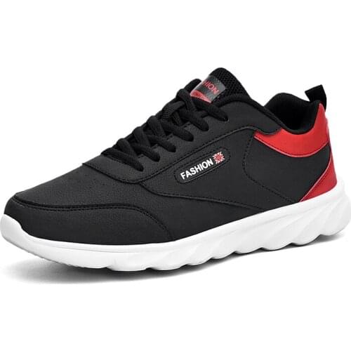 Sneakers Men Breathable Running Shoes Outdoor Leisure Sports Shoes Lace-up Running Shoes Lightweight Mens Travel Running Shoes