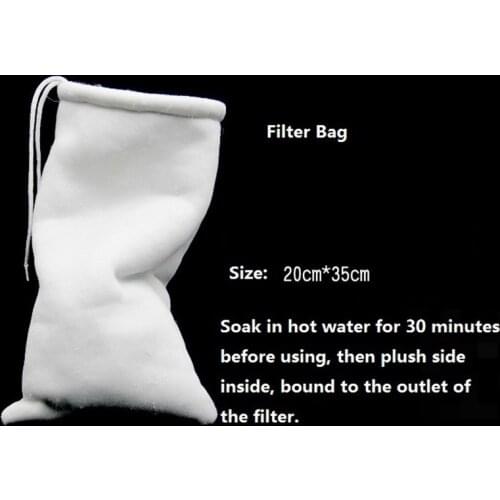 Aquarium Fish Tank Filter Bag 7.87"x13.78" Thicken Fiber High Permeable White Filter Blankets Dry Wet Depart High-density