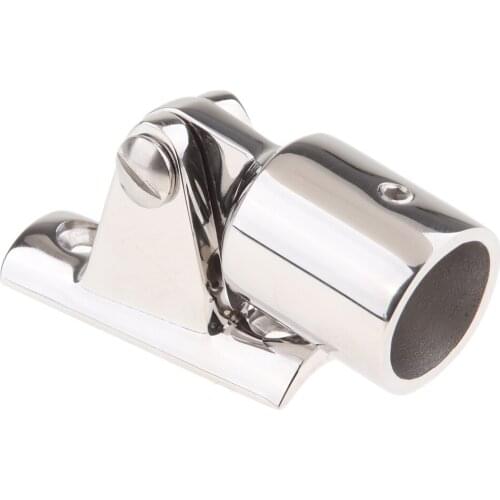 Marine Boat Bimini Top Cap Eye End 7/8 inch Deck Hinge Mirror Polished 316 Stainless Steel