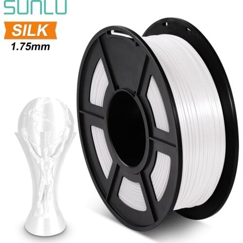 SUNLU SILK PLA Filament 1.75mm 1kg with spool Plastic PLA Silk Texture 3D Printer Filament Fast Shipping