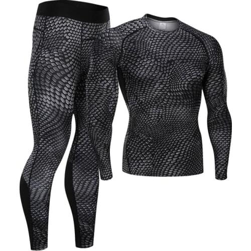 New thermal underwear mens long johns men Autumn winter shirt+ pants sets S-XXXXL Mens full suit tracksuit Compressed clothing