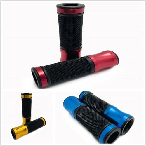 Aftermarket free shipping motorcycle parts 7/8" Blue Anti-skid 22mm Aluminum Handlebar Hand Grip For Suzuki Yamaha Honda