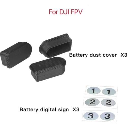 Battery Dust-proof Cover Protective Cap for DJI FPV Drone Accessories Anti-oxidation Splash-proof Water 3D Printing