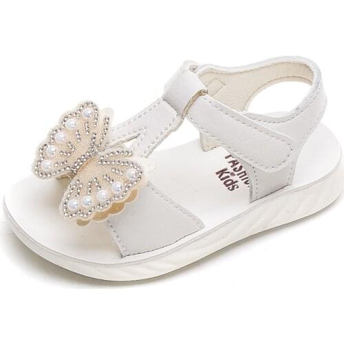 Girls Sandals 2021 New Childrens Sandals Children Butterfly-knot Princess Sandals Girls Summer Fashion Soft Bottom Baby Sandals