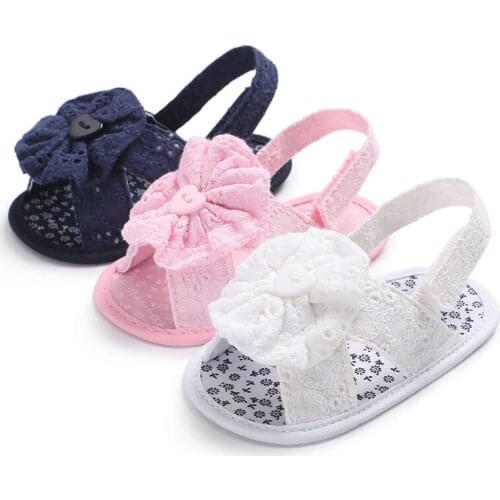Baby Summer Cotton 0-18M Newborn Infant Baby Girl Princess Floral Sandals Sneakers Toddler Soft Crib Walkers Shoes