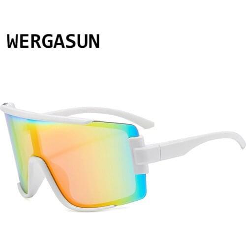WERGASUN Oversized Women Sunglasses Fashion Sunglasses Man Female Shades Luxury Brand Designer Personality Eyewear