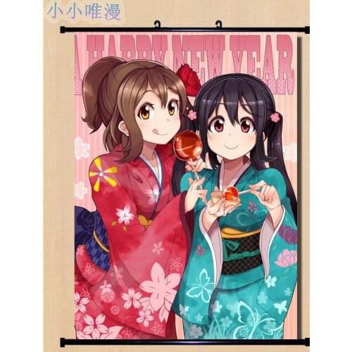 Japan Anime K-ON! Nakano Azusa & Manabe Nodoka & Hirasawa Ui & Okuda Nao Home Decor Wall Scroll Poster Decorative Picture