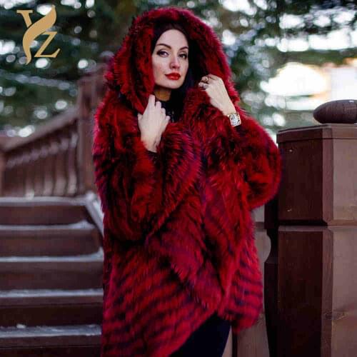 YZ.FURTURE Real Fox Fur Coat Winter Fur Jacket Outerwear Natural Fox Fur Coats for Women Real Jacket Thicken Warm Women Fur Coat