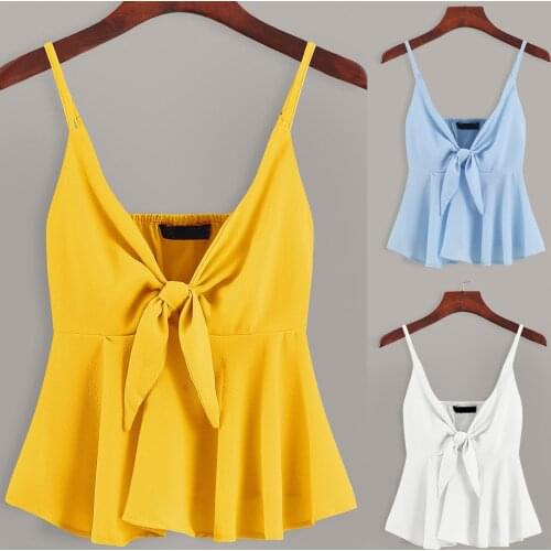 40# Harajuku Bownot T-shirts Women Sleeveless Solid Color Crop Tops Cold Shoulder Casual Plus Size T-shirts Женские Футболки