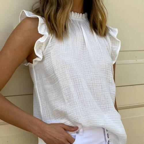 Woman Tank Top Shirts Half-Height Collar Backless Knitted Black Sleeveless Casual Shirt For Summer