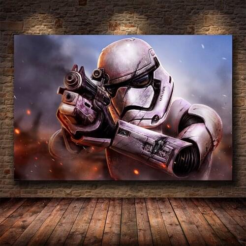 Star Wars Soldier Abstract Retro Art Deco Disney Home Decor Art Decor Nursery Kids Room HD Quality Posters Canvas Painting