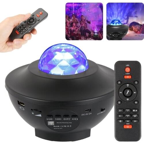 Star Projector Night Light Starry Music Ocean Wave Projector Lamp Light USB LED Star Night Light Christmas Party Decoration