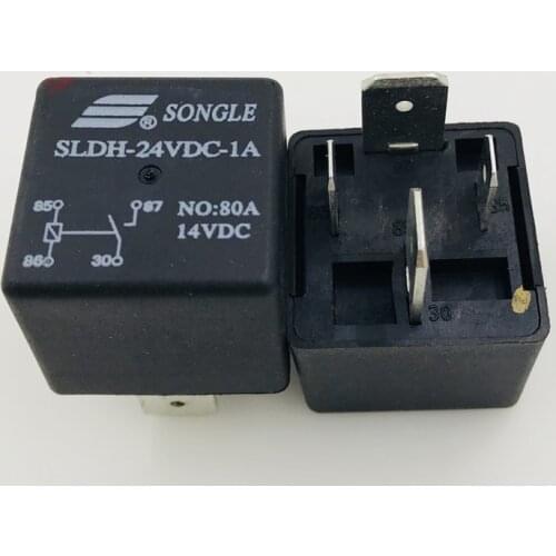 1PCS Automotive relay SLDH-12VDC 24VDC-1A 4PIN 80A 4142 /-1C 5PIN 60A