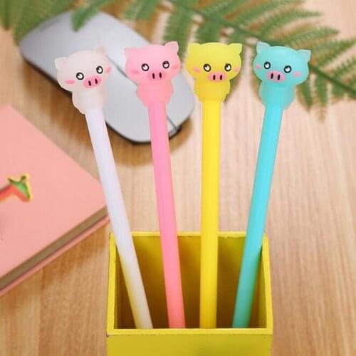 1pc Kawaii Pig Gel Pen Cartoon Student Creative Stationery Black Signature Water Pen Bullet Journal Office School Supplies 0.5mm