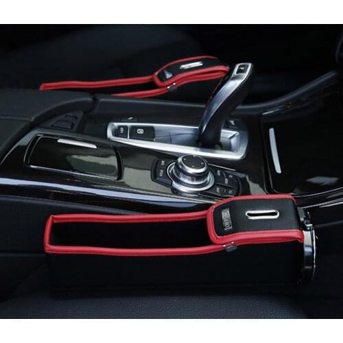 1PC Multifuction Car Right Passenger Seat Waterproof Leather Catcher Gap Pocket Storage Box Organizer Auto Part Accessories