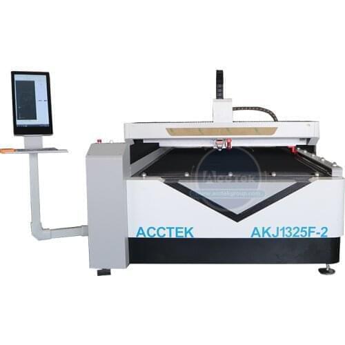 1325 cnc cutting machine double heads fiber laser cutting machine AKJ1325F-2/fiber laser cutting machine for metal and non-metal