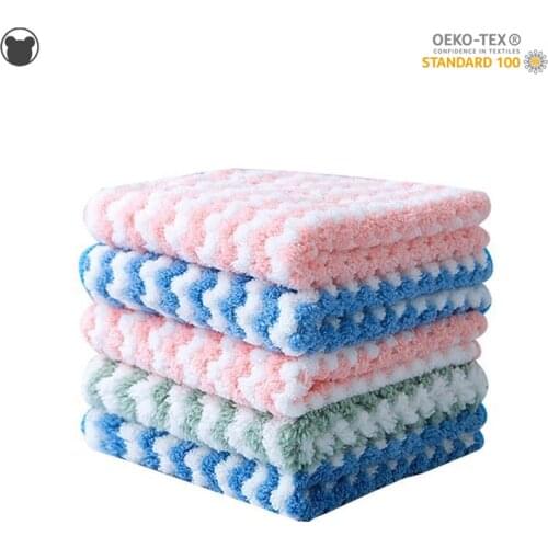3pcs Kitchen Cleaning Towel Anti-grease Wiping Rags Kitchen Super Absorbent Microfiber Cleaning Cloth Household Washing Dish