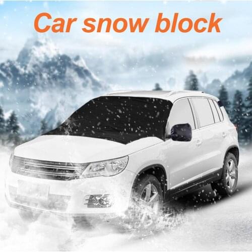Car Windshield Snow Cover Snow Sun Shade Waterproof Protector Cover Car Front Sunshade Windscreen Cover Visor Protector